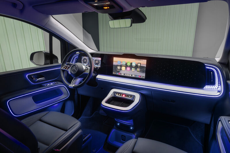 2027 Mercedes-Benz VLE MPV Interior Wide View with Ambient Lighting