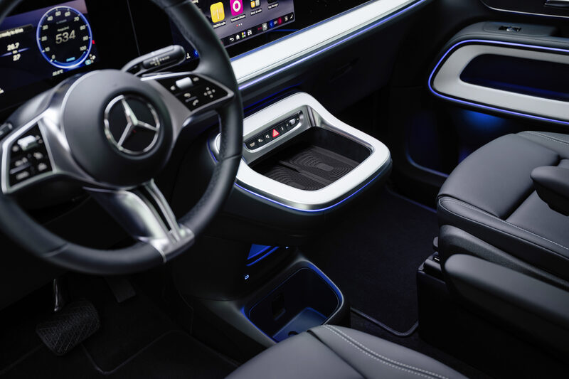 2027 Mercedes-Benz VLE MPV Center Console with Wireless Charging Pad