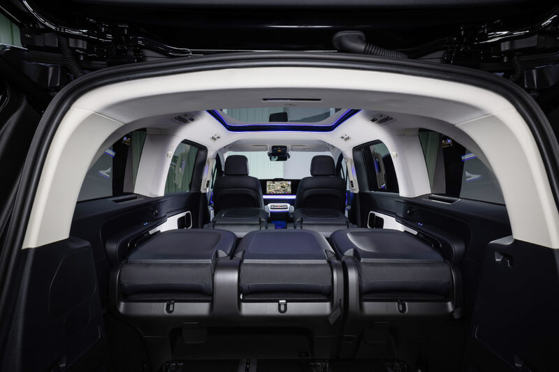 2027 Mercedes-Benz VLE MPV Three-Row Interior View from Rear