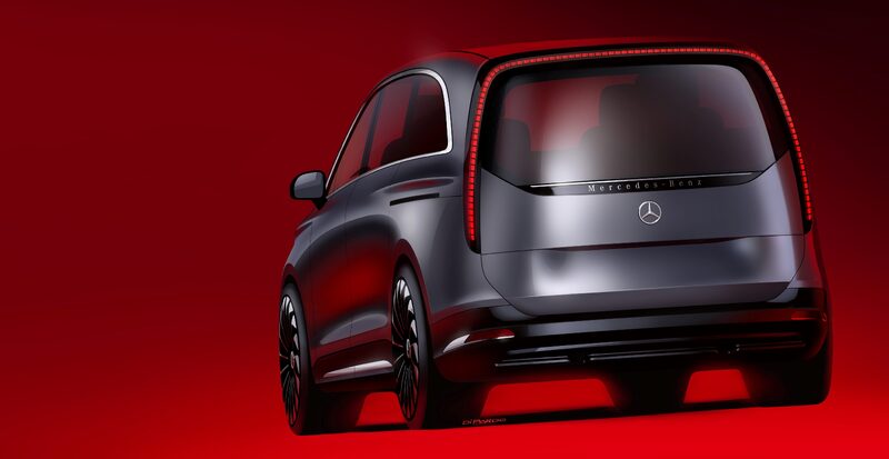 2027 Mercedes-Benz VLE MPV Rear Design Sketch