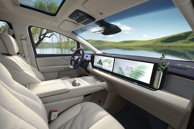 2026 Buick Electra ENCASA White Nappa Leather Interior with Panoramic Display