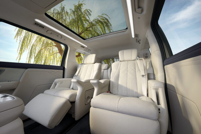 2026 Buick Electra ENCASA White Zero-Gravity Second-Row Seats Reclined