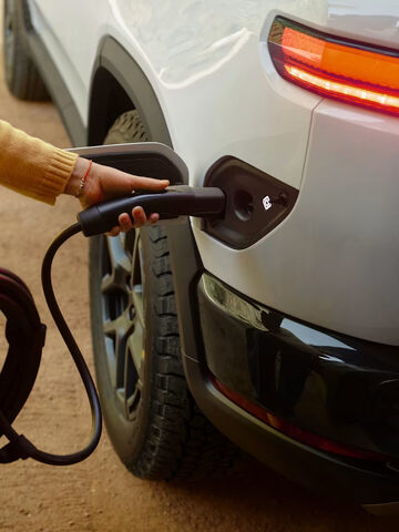 2027 Rivian R2 NACS Charging Port Close-Up