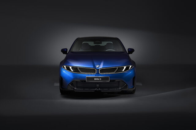 2027 BMW i3 Sedan Dead-On Front View in Studio