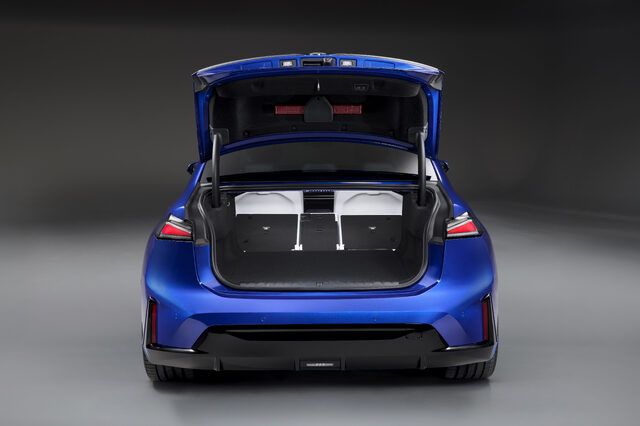 2027 BMW i3 Sedan Rear Trunk Open with Full-Width Taillight Bar