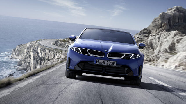 2027 BMW i3 Sedan Front View with Illuminated Kidney Grille