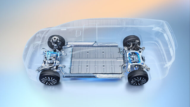 2026 Buick Electra ENCASA Chassis X-Ray with Battery and Dual-Motor Layout