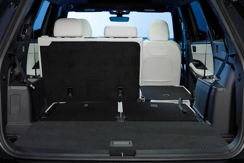 2027 Volkswagen Atlas cargo area with third row folded
