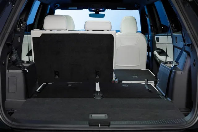 2027 Volkswagen Atlas cargo area with third row folded