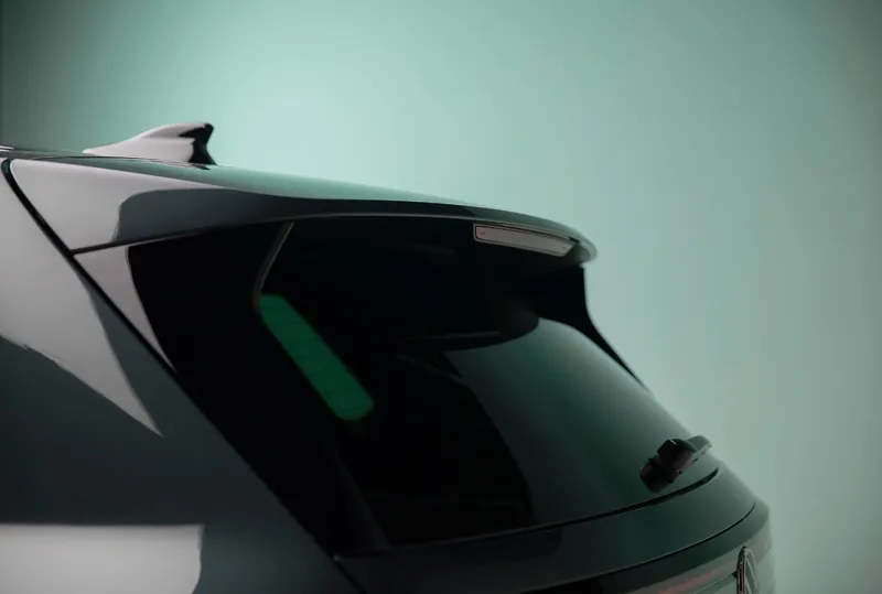 2027 Volkswagen Atlas rear roofline and spoiler detail