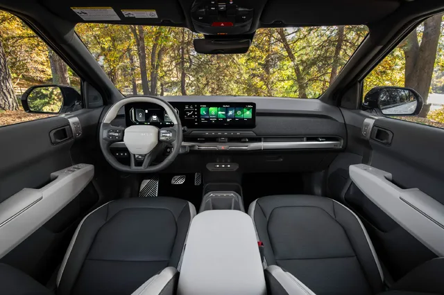 2027 Kia EV3 Interior, Dual-Screen Dashboard and Two-Tone Seating